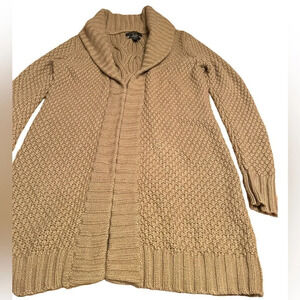 Tahari pure luxe open front knit cardigan, size Medium.